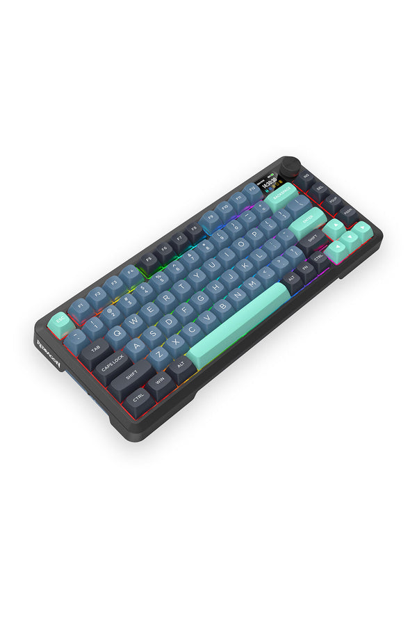 REDRAGON - K724GBG-RGB-PRO Behemoth KB-Grey/Black/Green - grey-black-green