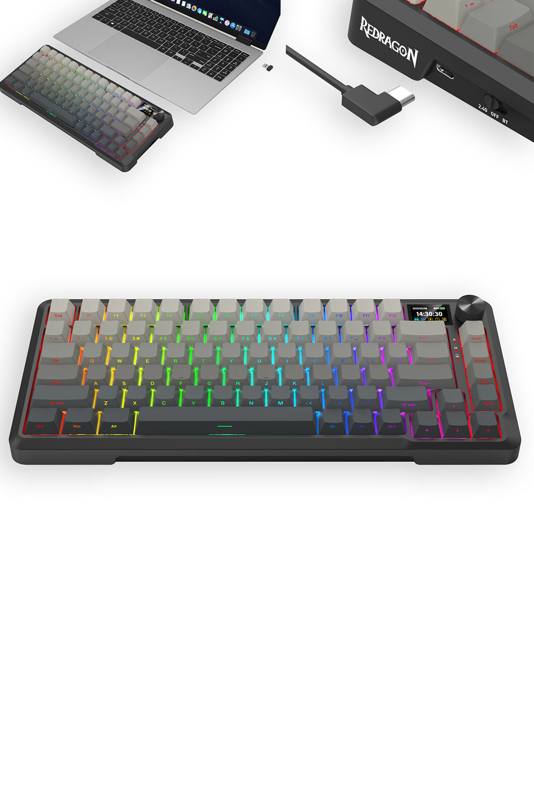 REDRAGON - K724SP-RGB-PRO Behemoth KB-Black - black