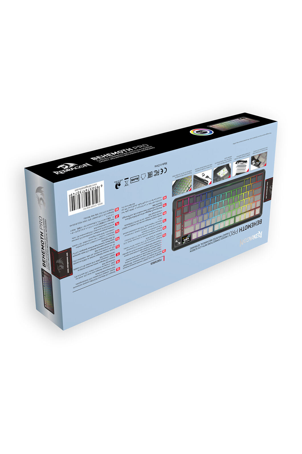 REDRAGON - K724SP-RGB-PRO Behemoth KB-Black - black