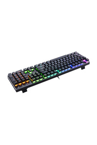 REDRAGON - Redragon K556RGB Devarajas Black Metal Full-Size Wired Mechanical Keyboard Red Switch - black-red