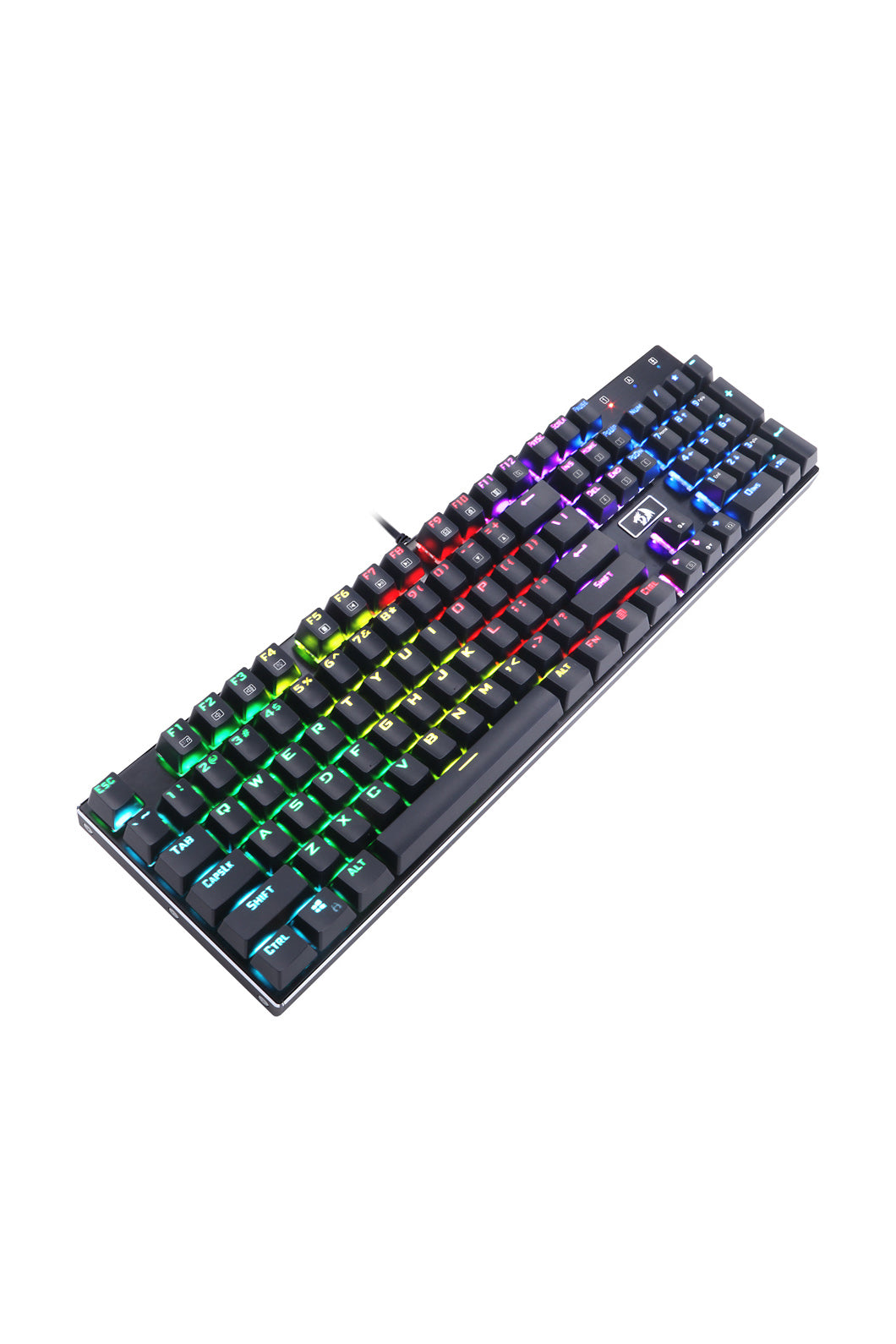 REDRAGON - Redragon K556RGB Devarajas Black Metal Full-Size Wired Mechanical Keyboard Red Switch - black-red