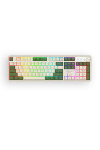 REDRAGON - Redragon RM104 VOLCANO K526OWSG-WL Silver/Green Tri-Mode Wireless Gaming Keyboard - silver-green