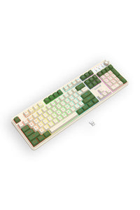REDRAGON - Redragon RM104 VOLCANO K526OWSG-WL Silver/Green Tri-Mode Wireless Gaming Keyboard - silver-green