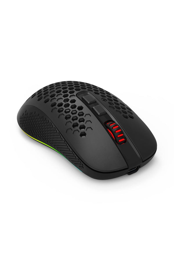 REDRAGON - Redragon M694-RGB Hana Black Honeycomb Tri-Mode RGB Gaming Mouse - black
