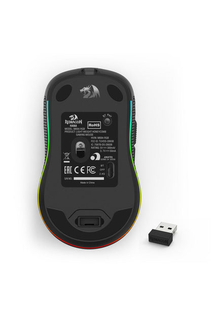 REDRAGON - M694-RGB 3xMode Hana Mouse - black