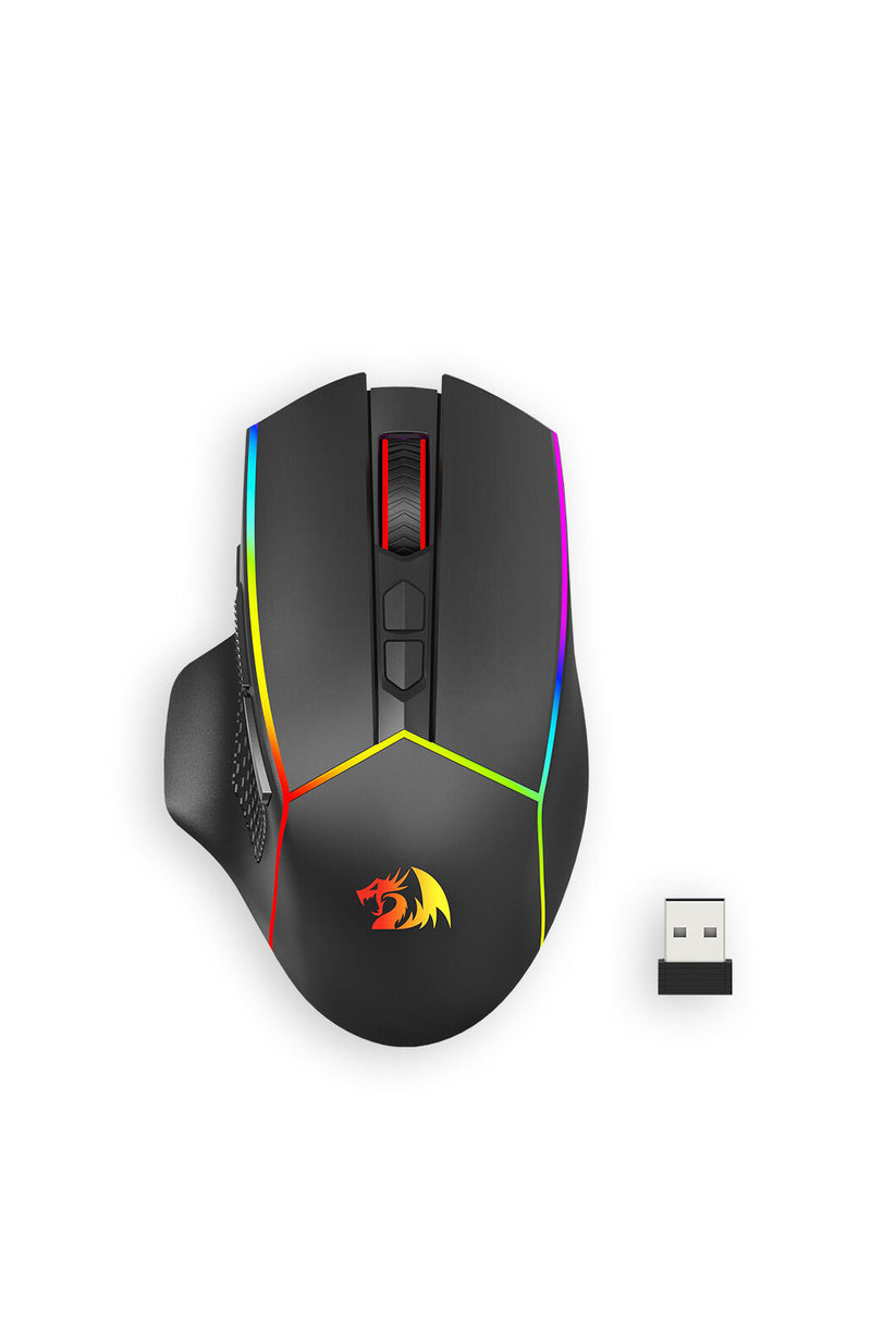 Redragon M814RGB-PRO Axe Pro Black Honeycomb Tri-Mode RGB Gaming Mouse ...