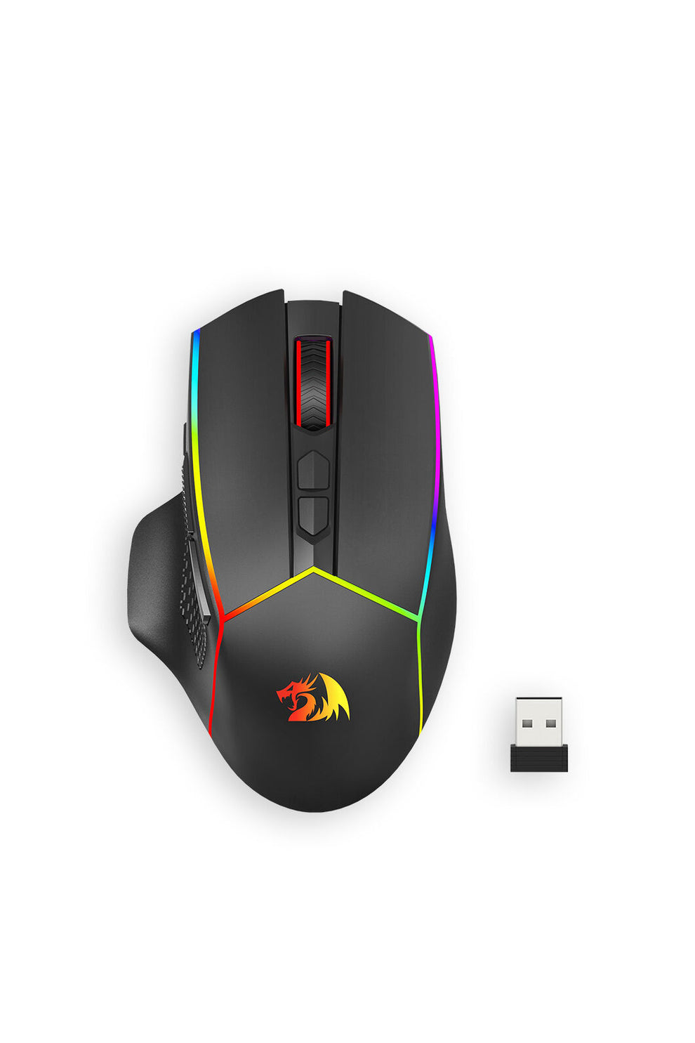 Redragon M814RGB-PRO Axe Pro Black Honeycomb Tri-Mode RGB Gaming Mouse ...