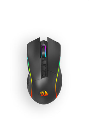 REDRAGON - Redragon M812-RGB Plank Black Ergonomic USB Wired 16000 DPI Gaming Mouse - black