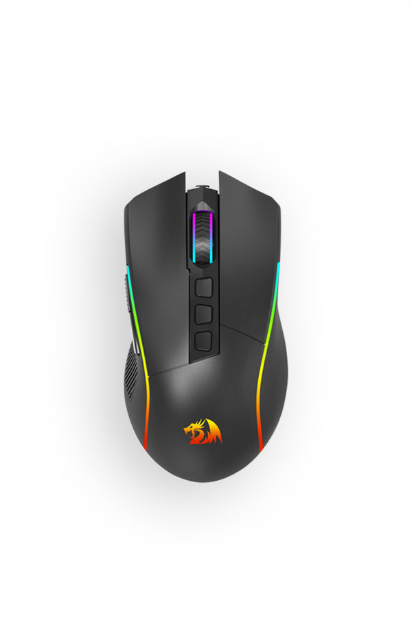 REDRAGON - Redragon M812-RGB Plank Black Ergonomic USB Wired 16000 DPI Gaming Mouse - black