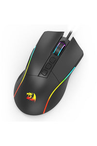 REDRAGON - Redragon M812-RGB Plank Black Ergonomic USB Wired 16000 DPI Gaming Mouse - black