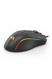 REDRAGON - Redragon M812-RGB Plank Black Ergonomic USB Wired 16000 DPI Gaming Mouse - black