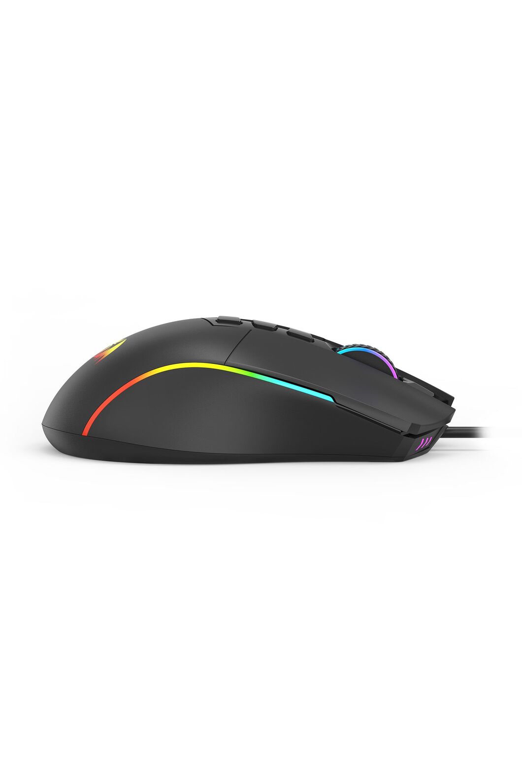 REDRAGON - Redragon M812-RGB Plank Black Ergonomic USB Wired 16000 DPI Gaming Mouse - black