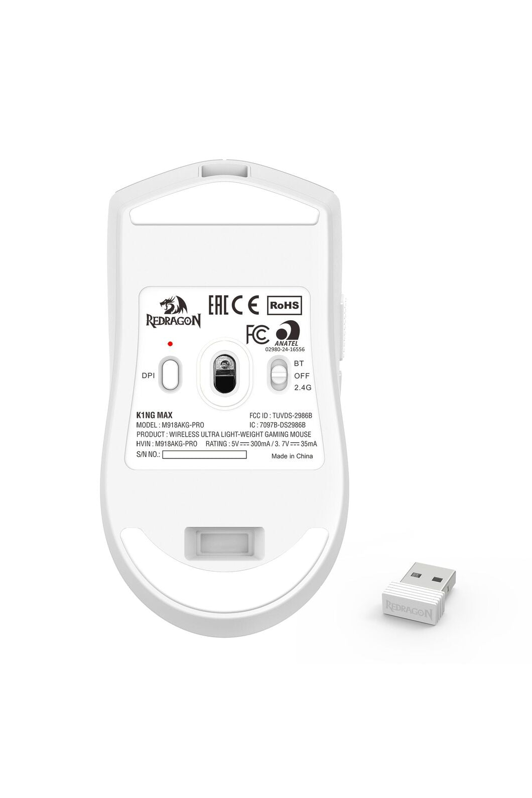 REDRAGON - M918AKG-PRO K1ng Max Mouse - white