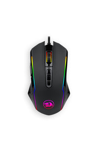 REDRAGON - Redragon M910-K Ranger Black Full-Size RGB USB Wired Gaming Mouse - black