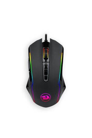 REDRAGON - Redragon M910-K Ranger Black Full-Size RGB USB Wired Gaming Mouse - black