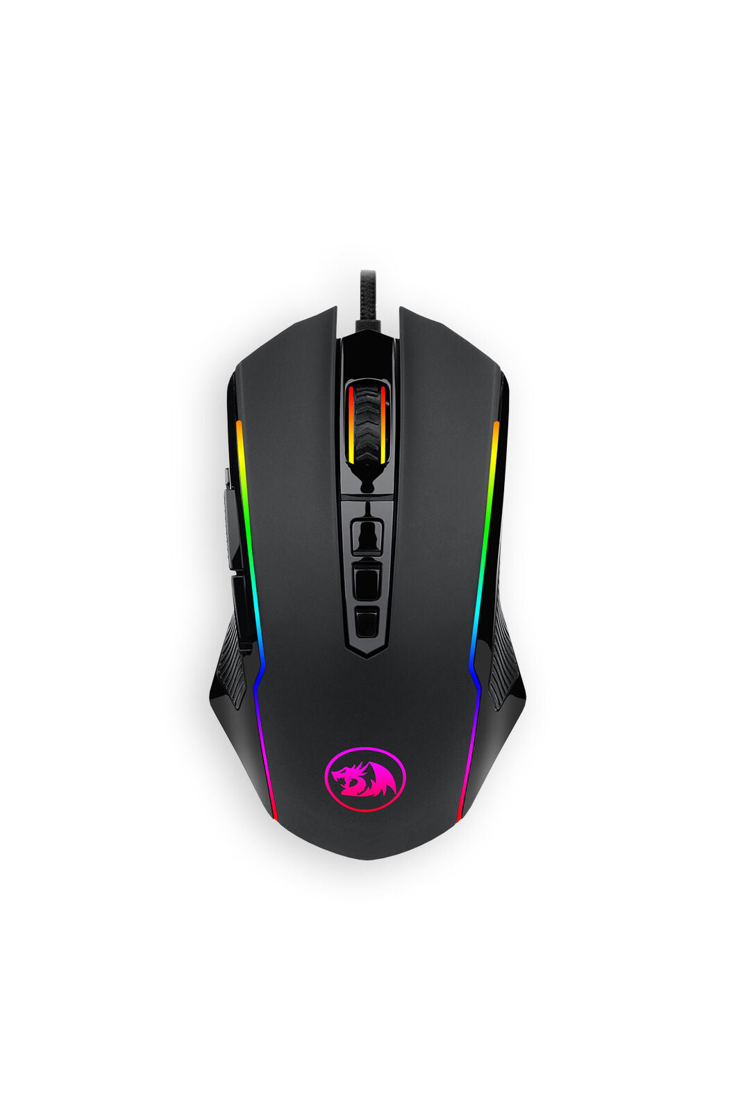 REDRAGON - Redragon M910-K Ranger Black Full-Size RGB USB Wired Gaming Mouse - black