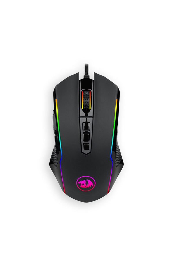 REDRAGON - Redragon M910-K Ranger Black Full-Size RGB USB Wired Gaming Mouse - black