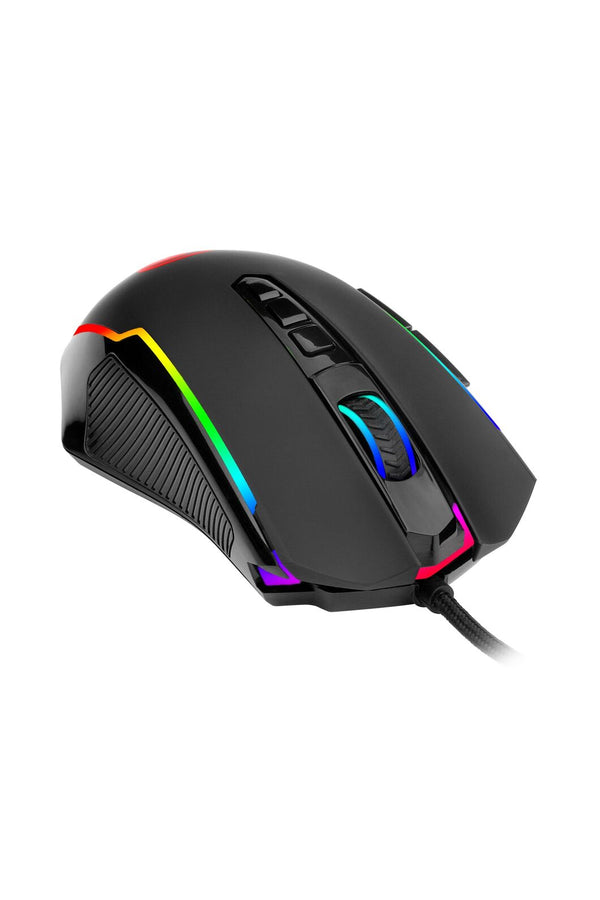 REDRAGON - Redragon M910-K Ranger Black Full-Size RGB USB Wired Gaming Mouse - black