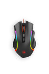 REDRAGON - Redragon M607 Griffin Black USB Wired RGB Gaming Mouse - black