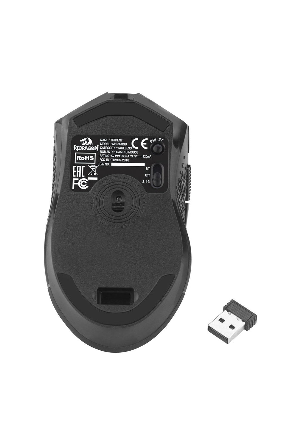 Redragon M693 RGB Trident Pro Black Wireless Gaming Mouse | Electronic ...