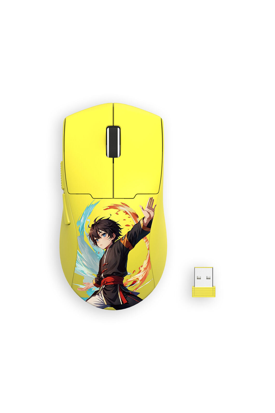 REDRAGON - Redragon M918AKB K1ng Max Yellow Cartoon Ultra-Light Tri-Mode Gaming Mouse - yellow