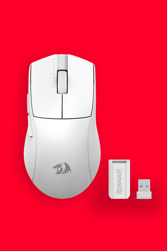 REDRAGON - M916W-STD K1ng Standard Mouse - white