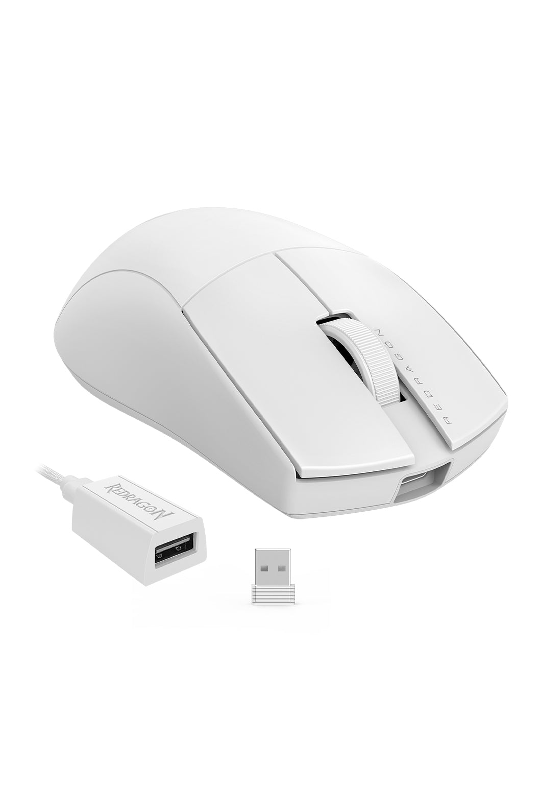 REDRAGON - Redragon M916W-STD K1ng Standard White Ultra-Light Tri-Mode 16000 DPI Gaming Mouse - white