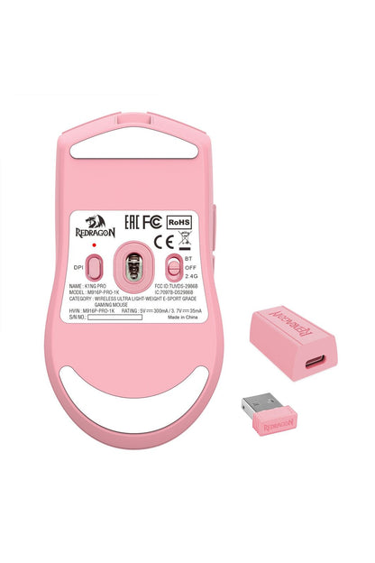 REDRAGON - M916-PRO-4K K1ng Pro Mouse - pink