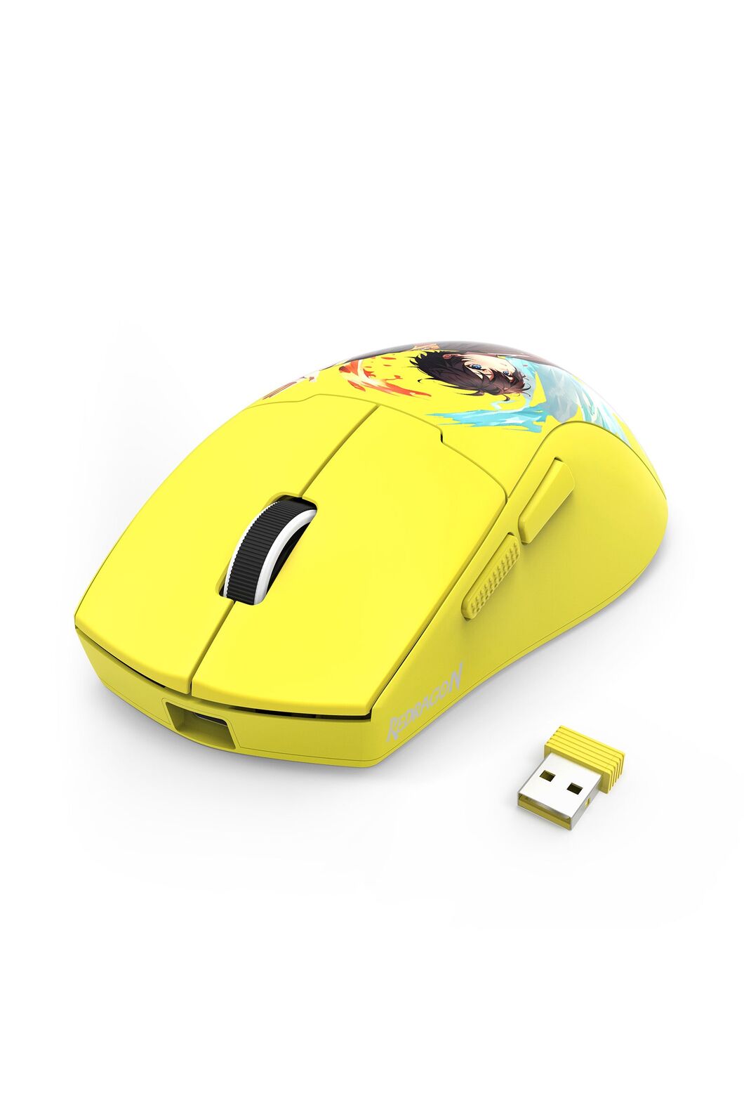 REDRAGON - Redragon M918AKB K1ng Max Yellow Cartoon Ultra-Light Tri-Mode Gaming Mouse - yellow