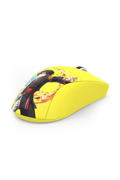 Redragon M918AKB K1ng Max Yellow Cartoon Ultra-Light Tri-Mode Gaming Mouse