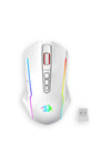 REDRAGON - Redragon M914-W-RGB NIX White Full-Size Tri-Mode RGB Gaming Mouse - white