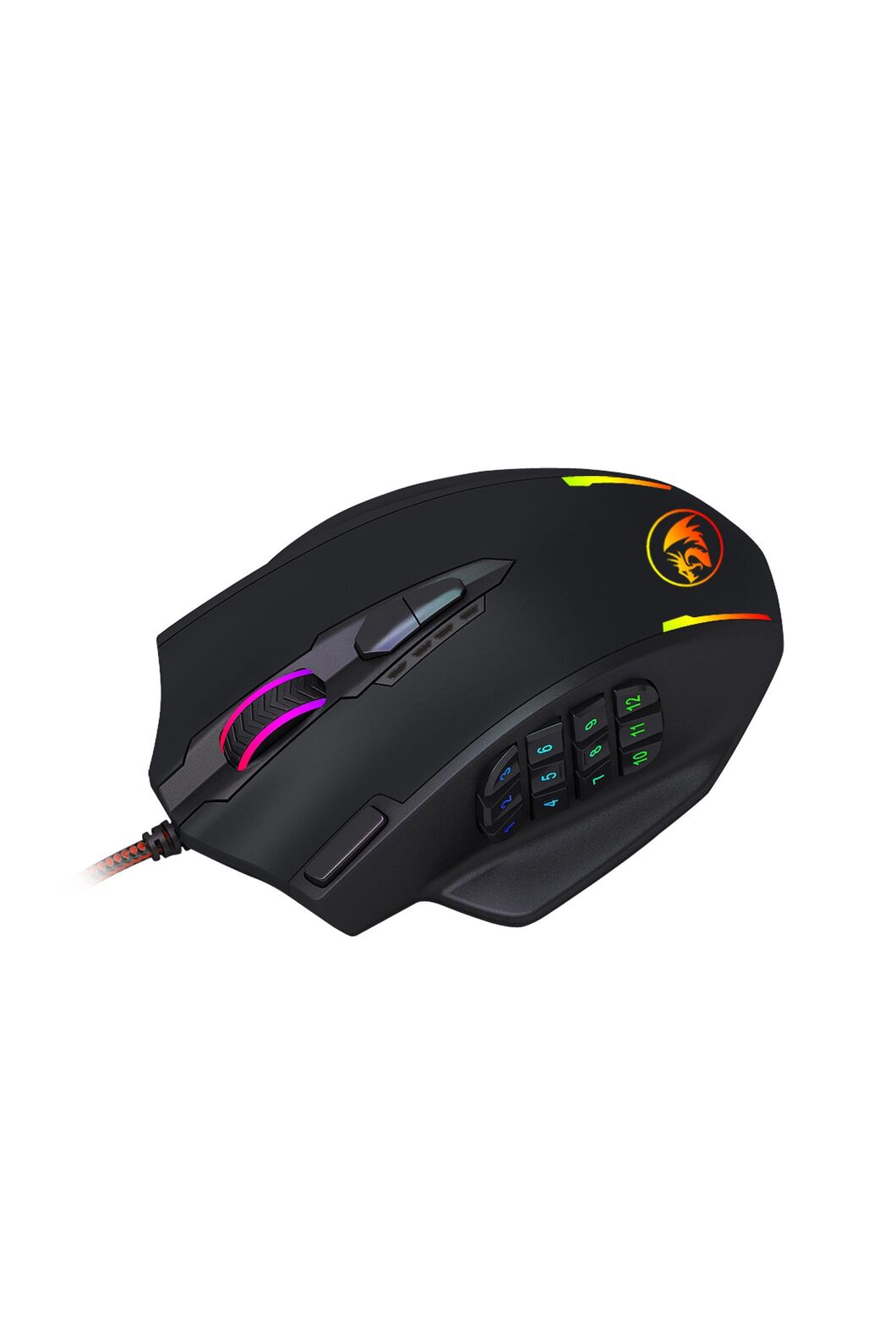 REDRAGON - Redragon M908 Impact Black MMO USB Wired Gaming Mouse - black