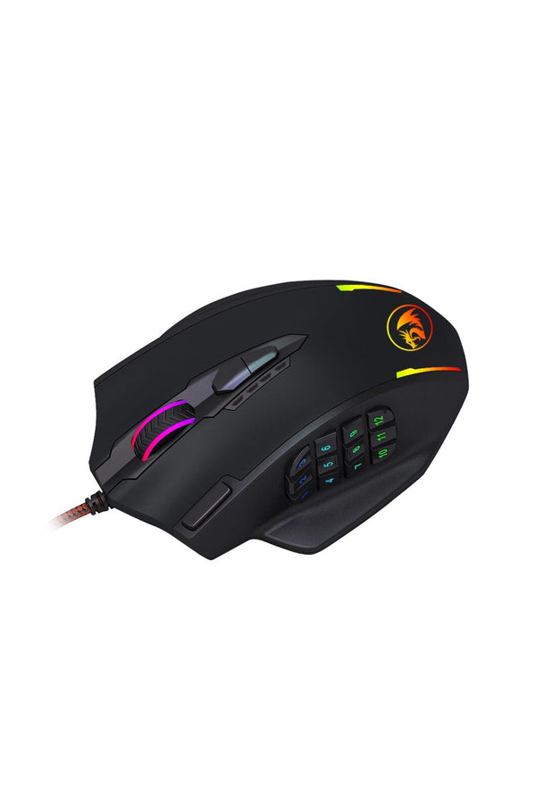 REDRAGON - Redragon M908 Impact Black MMO USB Wired Gaming Mouse - black