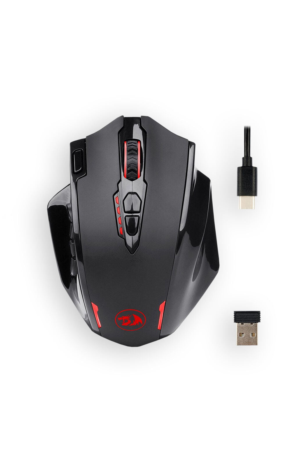 REDRAGON - Redragon M913 Impact Elite MMO Black Wireless Gaming Mouse - black