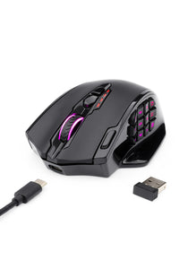 REDRAGON - Redragon M913 Impact Elite MMO Black Wireless Gaming Mouse - black