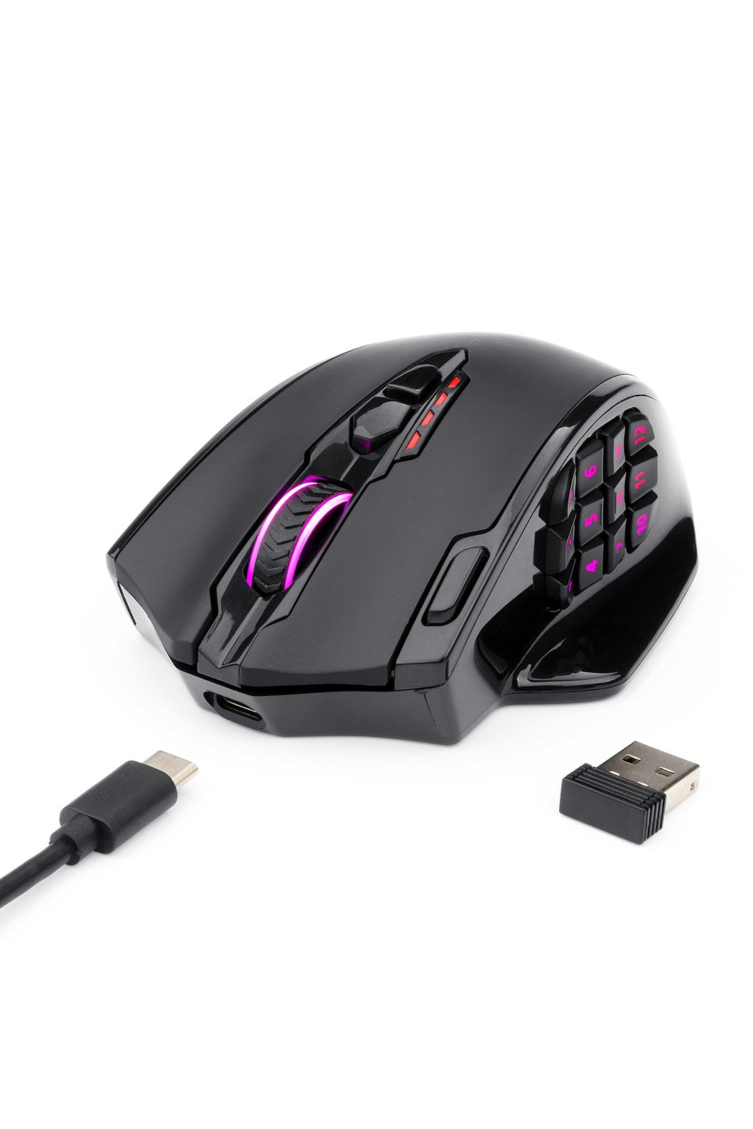 REDRAGON - Redragon M913 Impact Elite MMO Black Wireless Gaming Mouse - black