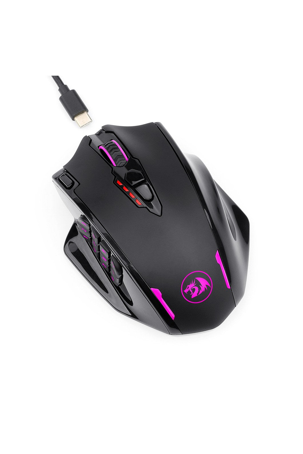 REDRAGON - Redragon M913 Impact Elite MMO Black Wireless Gaming Mouse - black