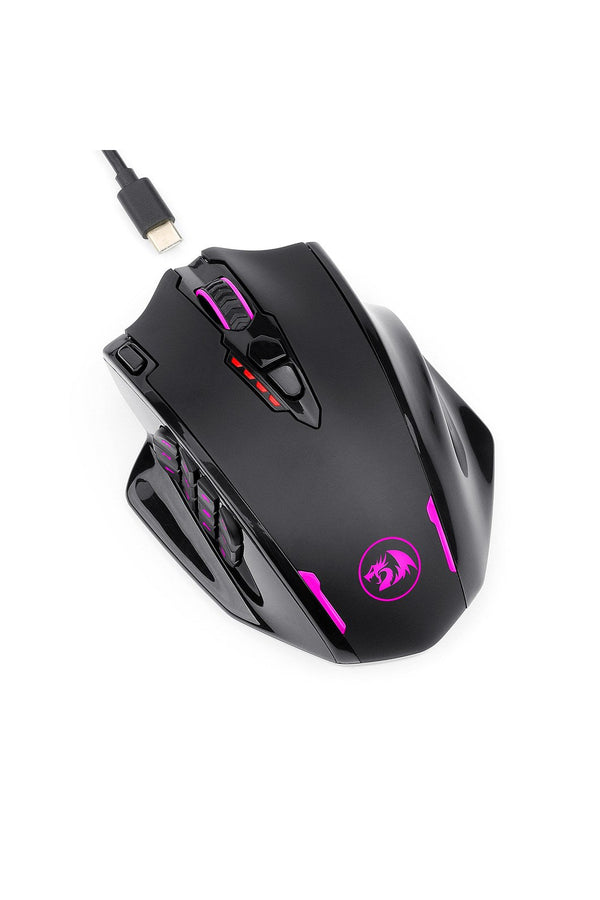 REDRAGON - Redragon M913 Impact Elite MMO Black Wireless Gaming Mouse - black