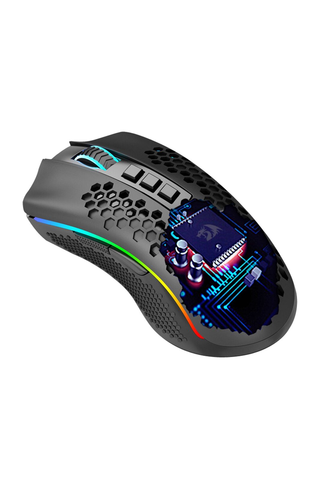 REDRAGON - Redragon M808-KS Storm Pro Black Dual-Mode Wireless RGB Gaming Mouse - black