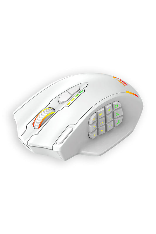 REDRAGON - Redragon M913W Impact Elite MMO White Wireless Gaming Mouse - white