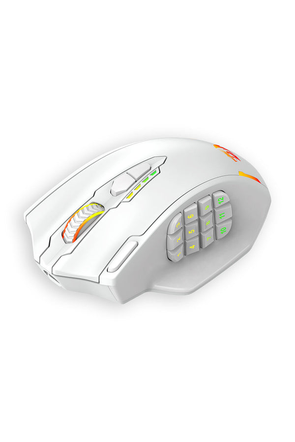 REDRAGON - Redragon M913W Impact Elite MMO White Wireless Gaming Mouse - white
