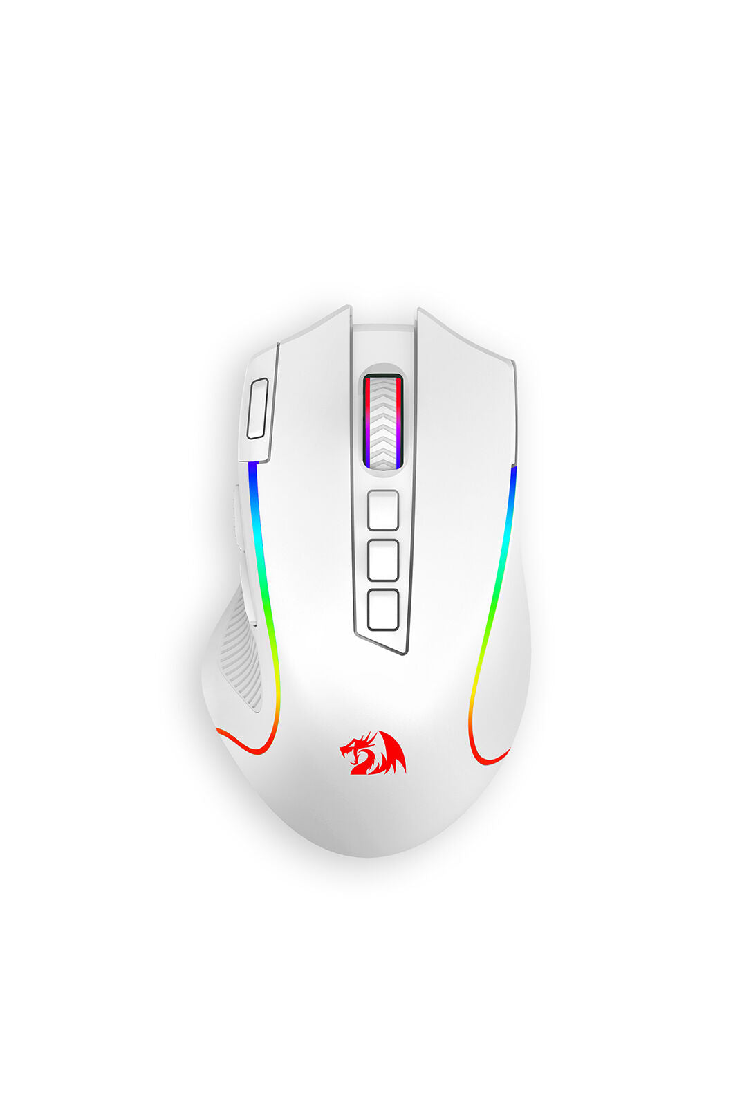 REDRAGON - Redragon M612-PRO Predator White Tri-Mode Wireless RGB Gaming Mouse - white