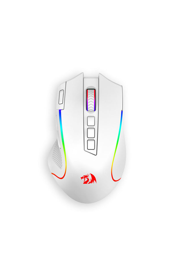 REDRAGON - Redragon M612-PRO Predator White Tri-Mode Wireless RGB Gaming Mouse - white