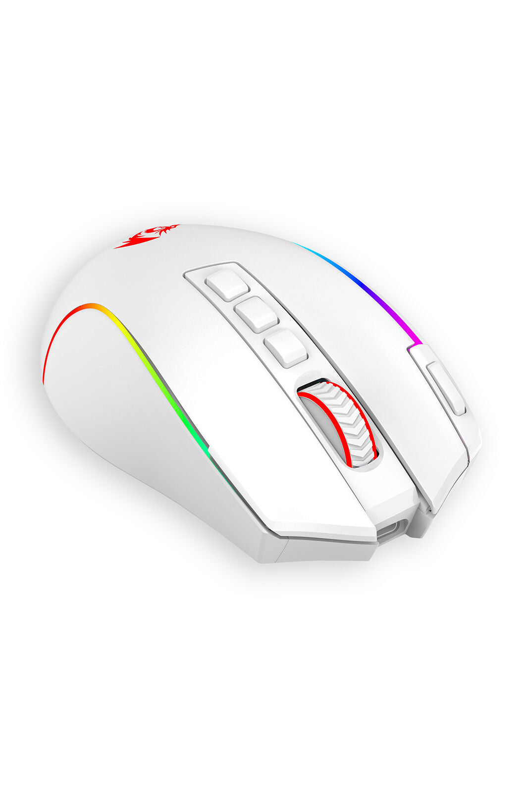 REDRAGON - Redragon M612-PRO Predator White Tri-Mode Wireless RGB Gaming Mouse - white