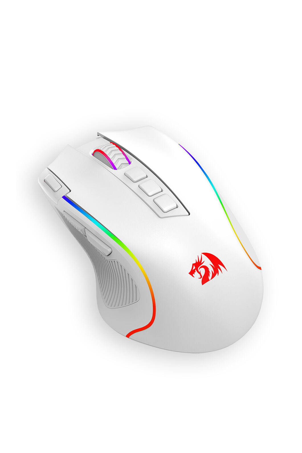 REDRAGON - Redragon M612-PRO Predator White Tri-Mode Wireless RGB Gaming Mouse - white
