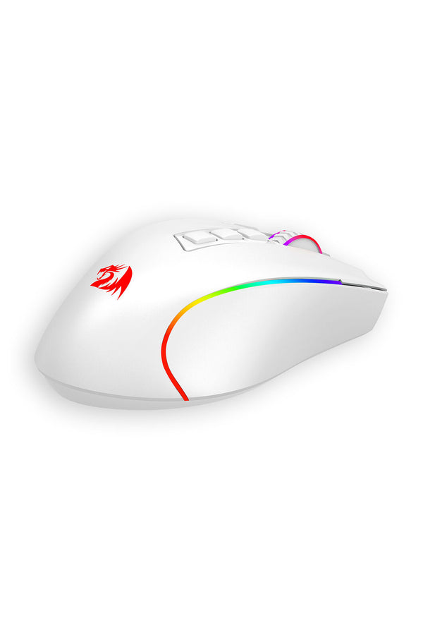 REDRAGON - Redragon M612-PRO Predator White Tri-Mode Wireless RGB Gaming Mouse - white