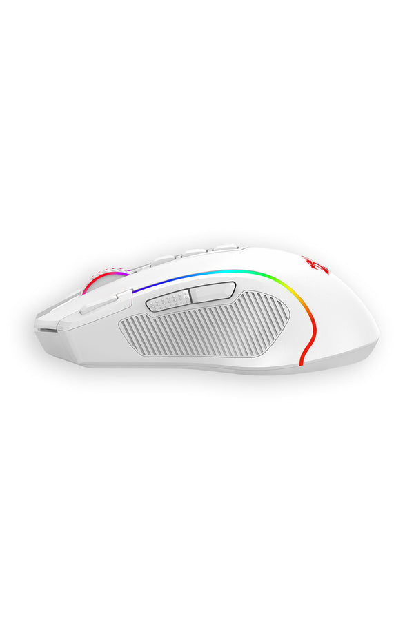 REDRAGON - Redragon M612-PRO Predator White Tri-Mode Wireless RGB Gaming Mouse - white