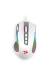 REDRAGON - Redragon M612 Predator White/Grey 8000 DPI Wired RGB Gaming Mouse - white-grey