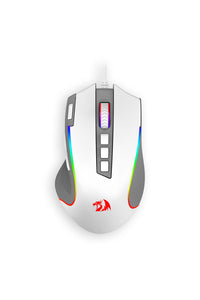 REDRAGON - Redragon M612 Predator White/Grey 8000 DPI Wired RGB Gaming Mouse - white-grey