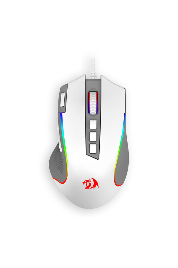 REDRAGON - Redragon M612 Predator White/Grey 8000 DPI Wired RGB Gaming Mouse - white-grey